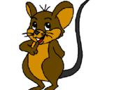 Desenho Rato pintado por rato
