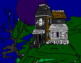 Desenho Casa encantada pintado por leticia