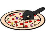 Desenho Pizza pintado por judo,roberta