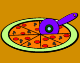 Desenho Pizza pintado por matheus
