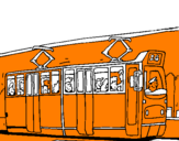Desenho Eléctrico com passageiros pintado por Davi G R