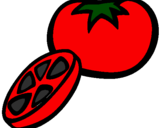 Desenho Tomate pintado por j