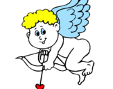 Desenho Cupido pintado por vanessa