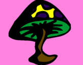 Desenho cogumelo venenoso pintado por dayana