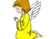 Desenho Anjo a orar pintado por ronaldo