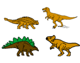 Desenho Dinossauros de terra pintado por nicolas