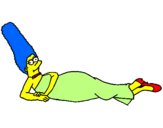Desenho Marge pintado por valentina