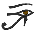 Desenho Olho de hórus pintado por Egipcia