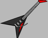 Desenho Guitarra elétrica II pintado por ac dc