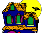 Desenho Casa do mistério pintado por lgia demboski