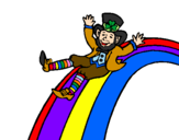 Desenho Duende no arco-íris pintado por Andri