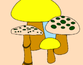 Desenho Cogumelos pintado por ana beatriz s. magalhaes