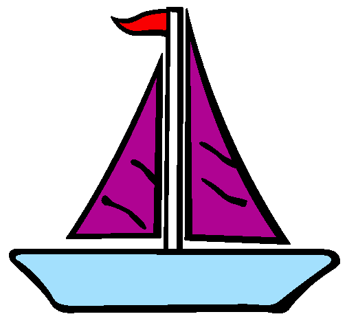 Desenho Barco veleiro pintado por amanda