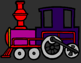 Desenho Comboio pintado por Pedro V.