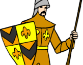 Desenho Cavaleiro da corte pintado por  555
