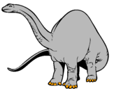 Desenho Braquiossauro II pintado por que grande dinossauro