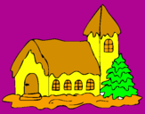 Desenho Casa pintado por natal