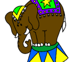 Desenho Elefante a actuar pintado por thaloes