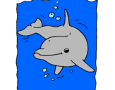 Desenho Golfinho pintado por tina