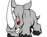 Desenho Rinoceronte II pintado por marcelo n