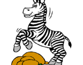 Desenho Zebra a saltar pedras pintado por ZebraPintada