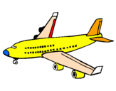 Desenho Avião de passageiros pintado por tiagosaboya