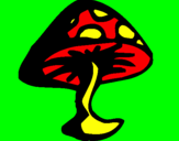 Desenho cogumelo venenoso pintado por JU