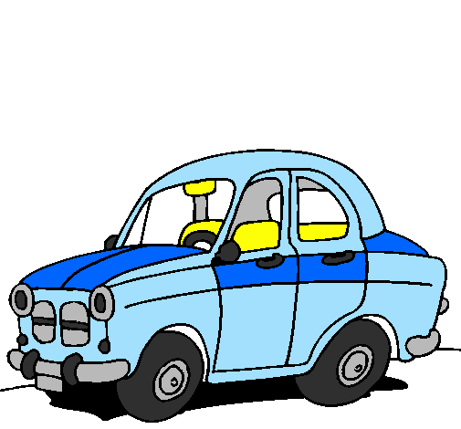Desenho de carro azul pintado e colorido por Usuário não