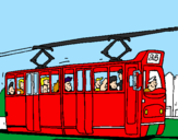 Desenho Eléctrico com passageiros pintado por  fff