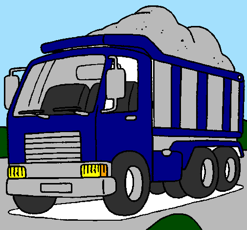Desenho Camião de carga pintado por caminhão de brita