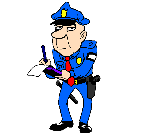 Polícia a passar multas
