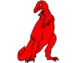 Desenho Tiranossauro rex pintado por apavorado