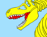 Desenho Esqueleto tiranossauro rex pintado por Gustavo