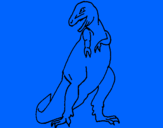 Desenho Tiranossauro rex pintado por daniel