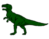 Desenho Tiranossaurus Rex pintado por jv