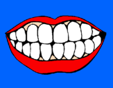 Desenho Boca e dentes pintado por BRUNO VASCÃO