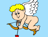 Desenho Cupido pintado por maria eduarda