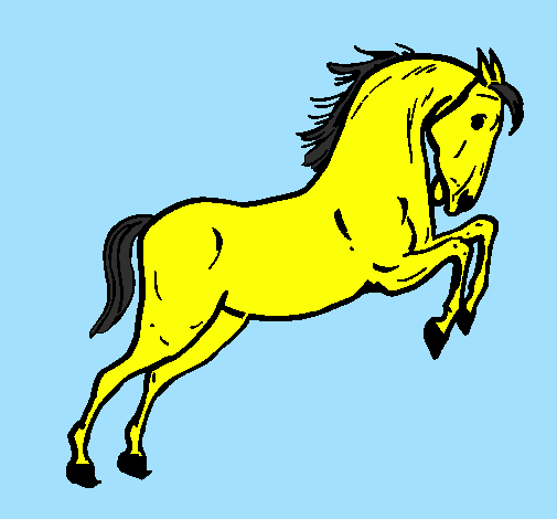 Desenho de Cavalo a saltar para Colorir - Colorir.com