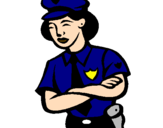 Desenho Mulher polícia pintado por d@núbi@