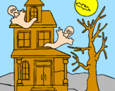 Desenho Casa do terror pintado por natalia boone