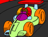 Desenho Carro de corrida pintado por formuladudu