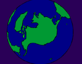 Desenho Planeta terra pintado por NATAN          