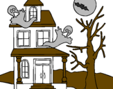 Desenho Casa do terror pintado por nana 10
