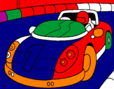 Desenho Carro de corridas pintado por luiza