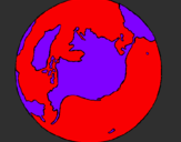 Desenho Planeta terra pintado por guinf
