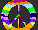 Desenho Símbolo da paz pintado por Thayna
