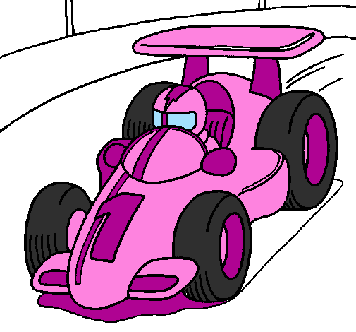 Desenho de Carro de corrida pintado e colorido por Usuário não registrado o  dia 10 de Setembro do 2010