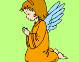 Desenho Anjo a orar pintado por Onda