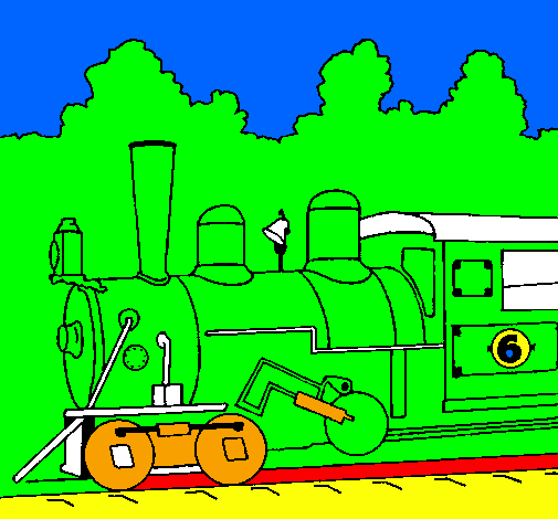 Desenho Locomotiva  pintado por THOMAS