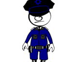 Desenho Agente de polícia pintado por mario